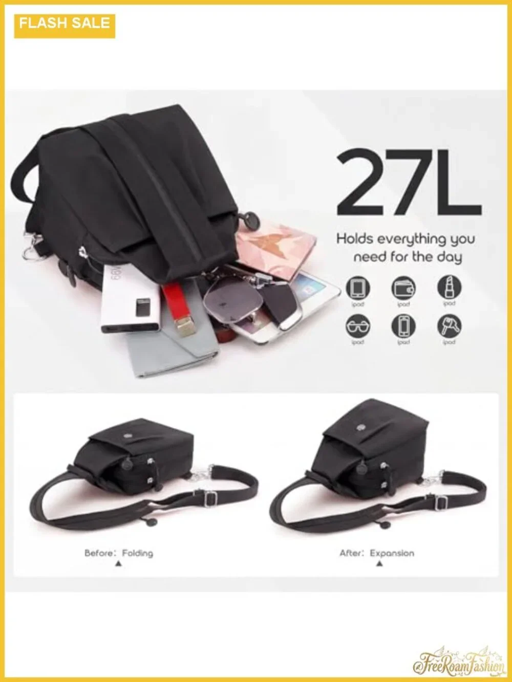 3-in-1 Convertible Sling Backpack Anti-Theft Crossbody Bag with Wallet Oxford